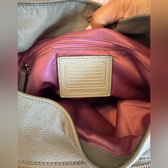 Coach Gray Signature Bag Phoebe Carryall 
Shoulder Leather and Canvas - Picture 11 of 14